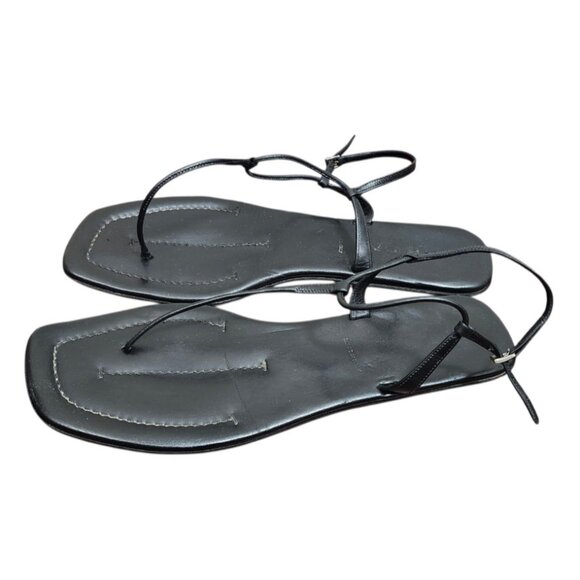 Prada Leather T-Strap Sandals Women's Size EU 40/US 9.5 - Picture 5 of 13